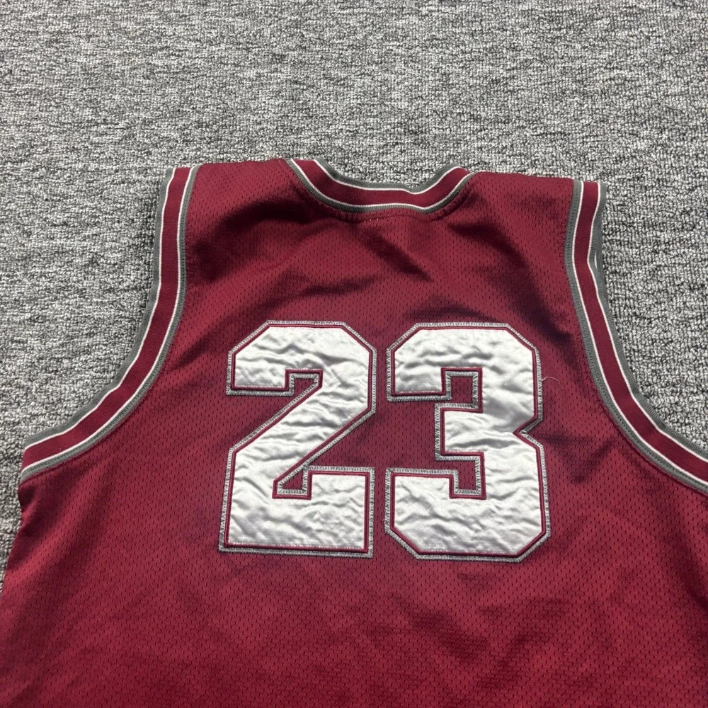 Y2K 2000s Jordan Brand Mesh Basketball Jersey Maroon Red Men's Size Medium